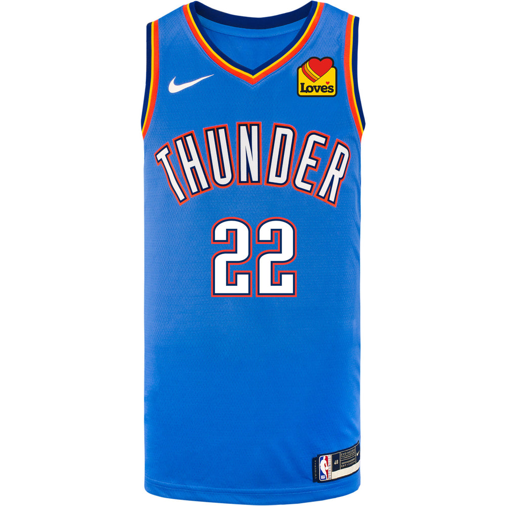 CASON WALLACE NIKE OKLAHOMA CITY THUNDER BLUE ICON JERSEY - FRONT VIEW