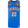 CASON WALLACE NIKE OKLAHOMA CITY THUNDER BLUE ICON JERSEY - FRONT VIEW
