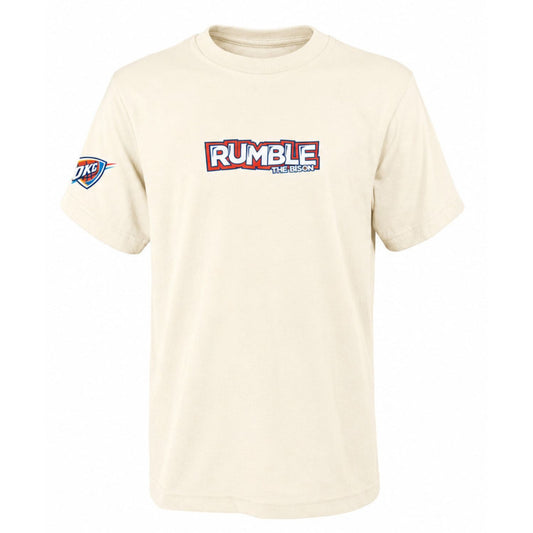 Youth OKC Thunder FISLL Rumble Flag T-Shirt in White - Front View