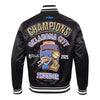 OKC Thunder 2025 NBA Champions Pro Standard Satin Jacket in Black - Back View