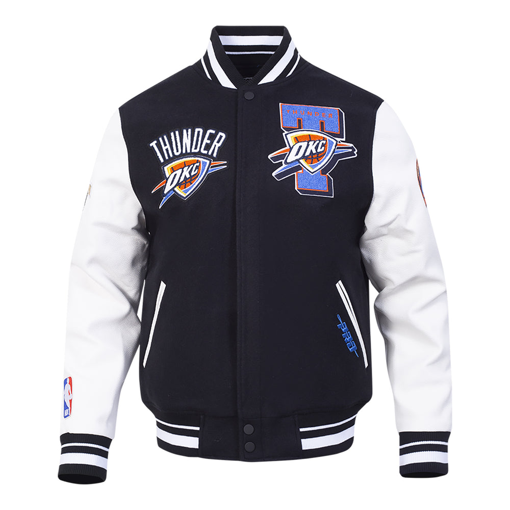 OKC Thunder 2025 NBA Champions Pro Standard Varsity Jacket - Front View