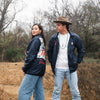 Models Wearing OKC Thunder X Round21 Native Heritage Coaches Jacket - Front and Back View