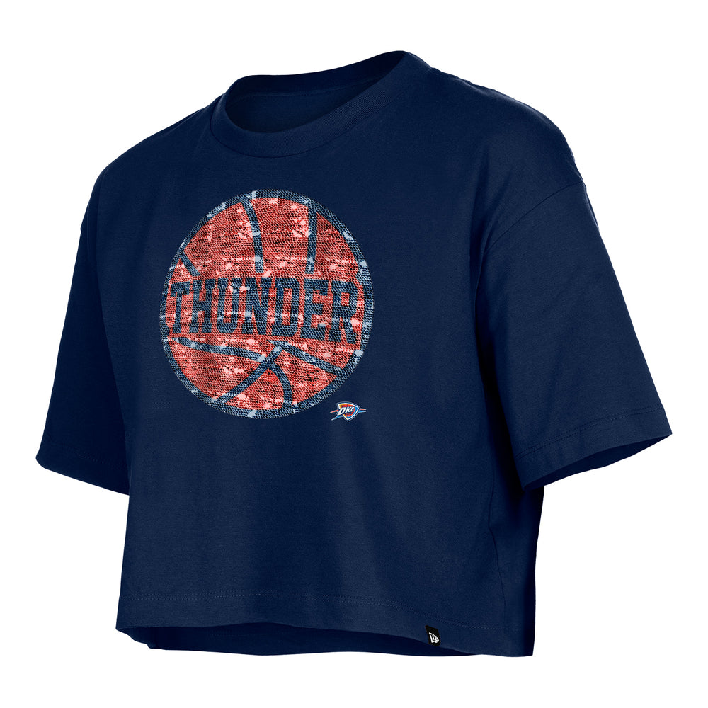 Girls Oklahoma City Thunder Flip Sequin Basketball T-Shirt