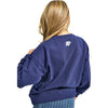 Ladies Oklahoma City Thunder Terez Technicolor Crewneck Sweatshirt in Navy - Back View
