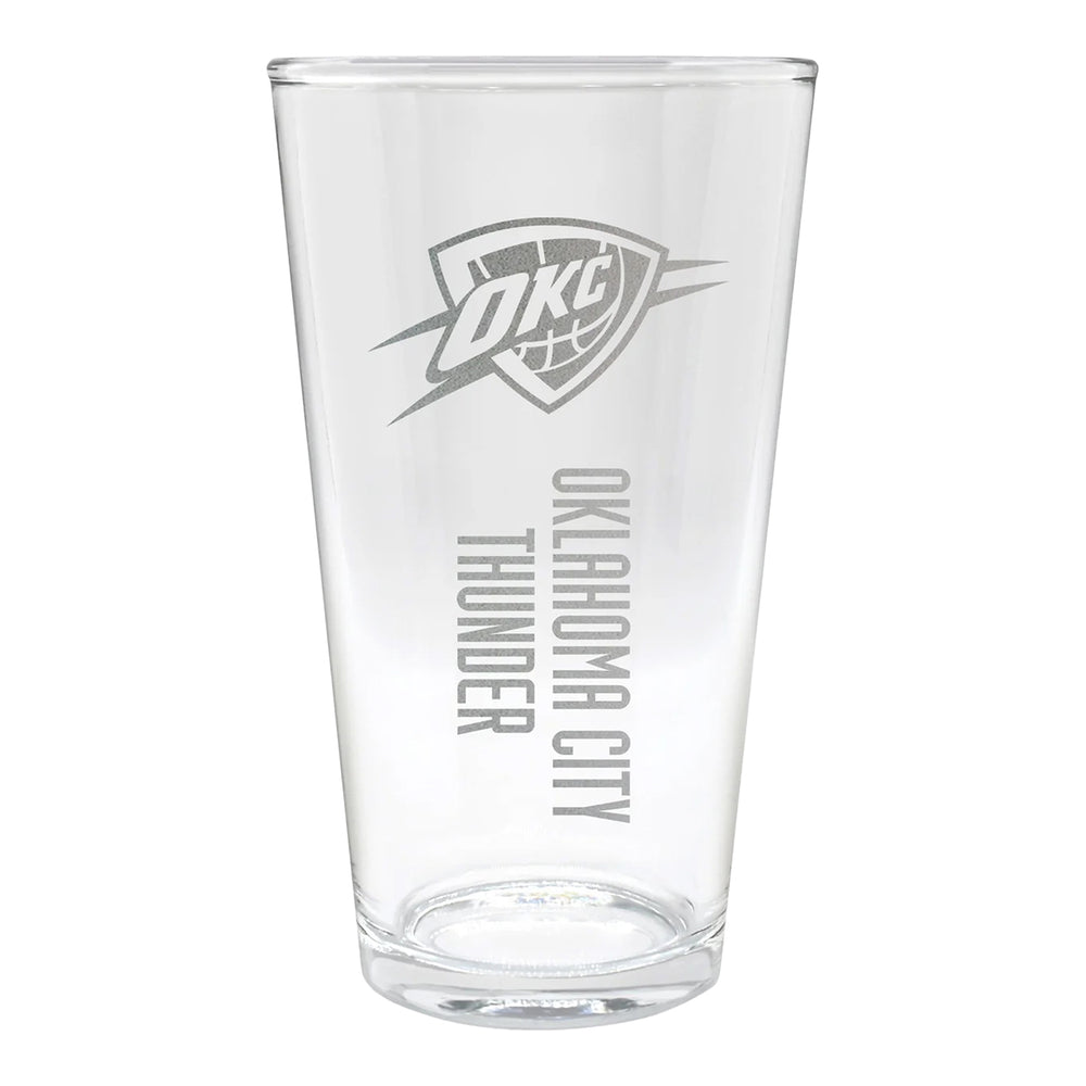 OKLAHOMA CITY THUNDER POST UP 16 OZ PINT GLASS