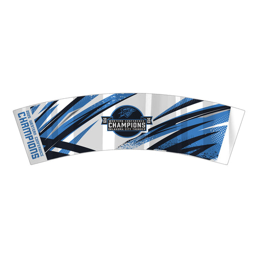 OKLAHOMA CITY THUNDER 2025 WESTERN CONFERENCE CHAMPS PINT GLASS - Artwork
