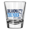 OKC THUNDER 2025 NBA CHAMPIONS SHOT GLASS - Back View