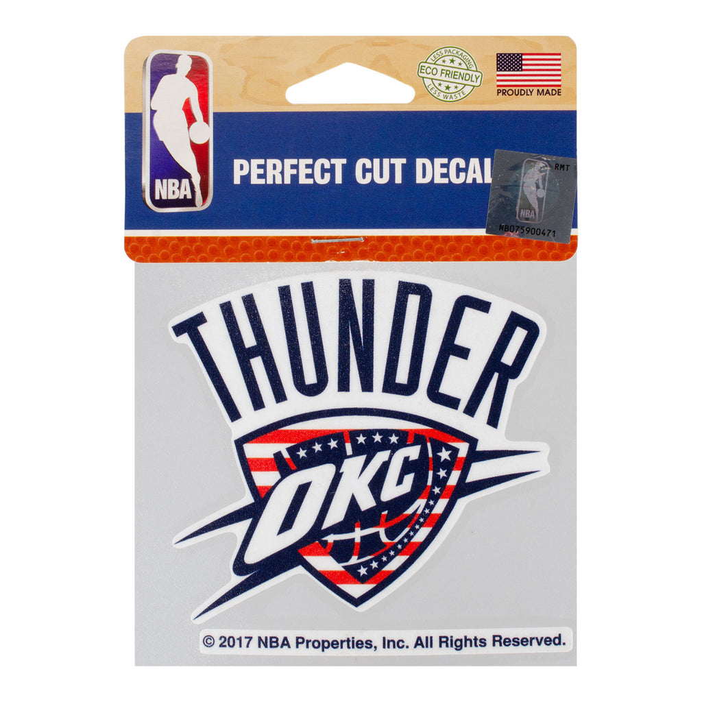 OKLAHOMA CITY THUNDER FLAG GLOBAL ICON DECAL Official OKC Thunder Shop