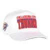 OKC Thunder 47 Brand Satin Glitter Hitch Snapback in White - Front Right View