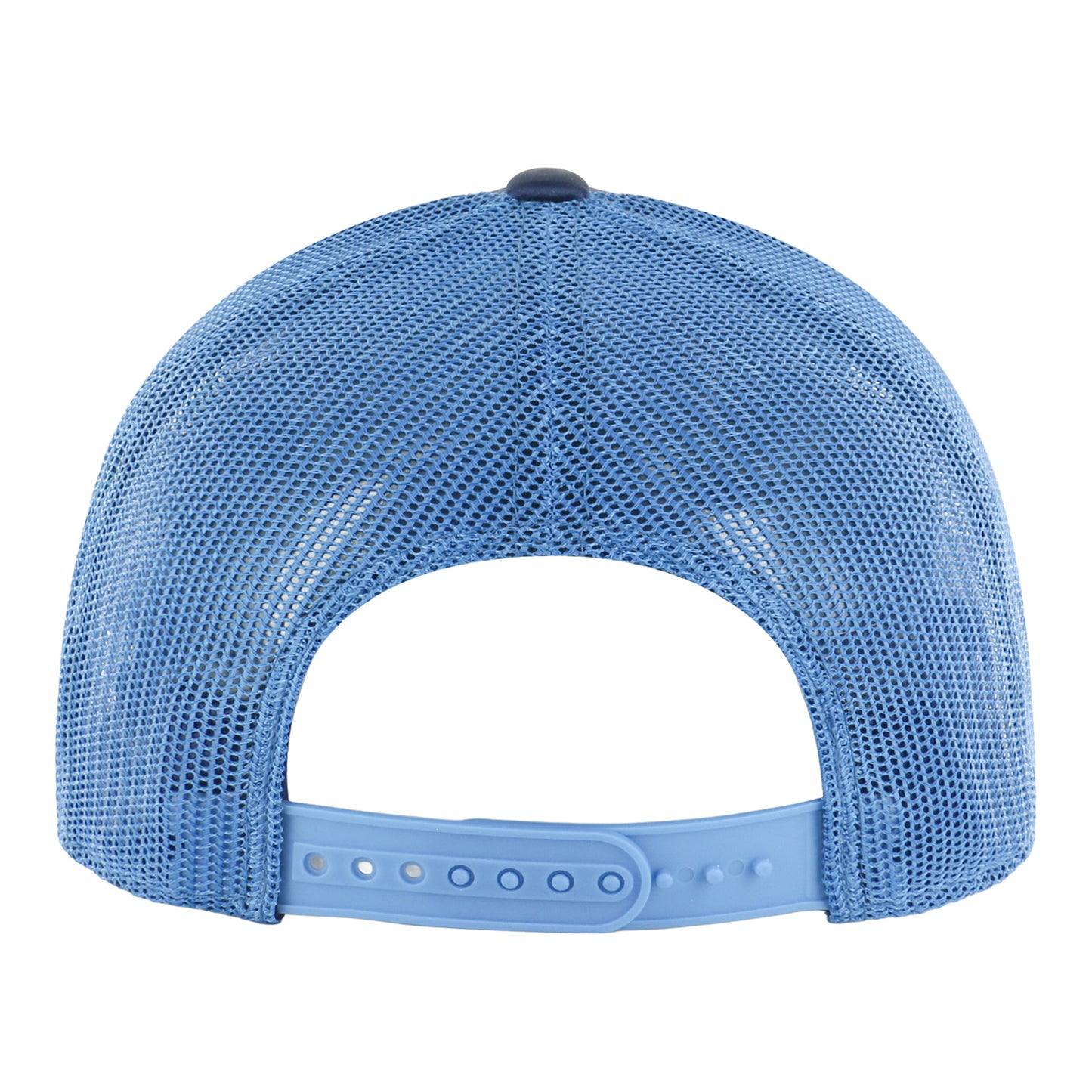 Ladies OKC Thunder 47 Brand Love Patch Satin Trucker Hat in Blue - Back View