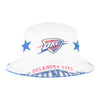 Ladies OKC Thunder 47 Brand Energize Bucket Hat in White - Front View
