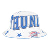 Ladies OKC Thunder 47 Brand Energize Bucket Hat in White - Side View