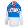 OKLAHOMA CITY THUNDER WOMEN WHITE SHIELD FULL ZIP JACKET IN BLUE & WHITE - BACK VIEW