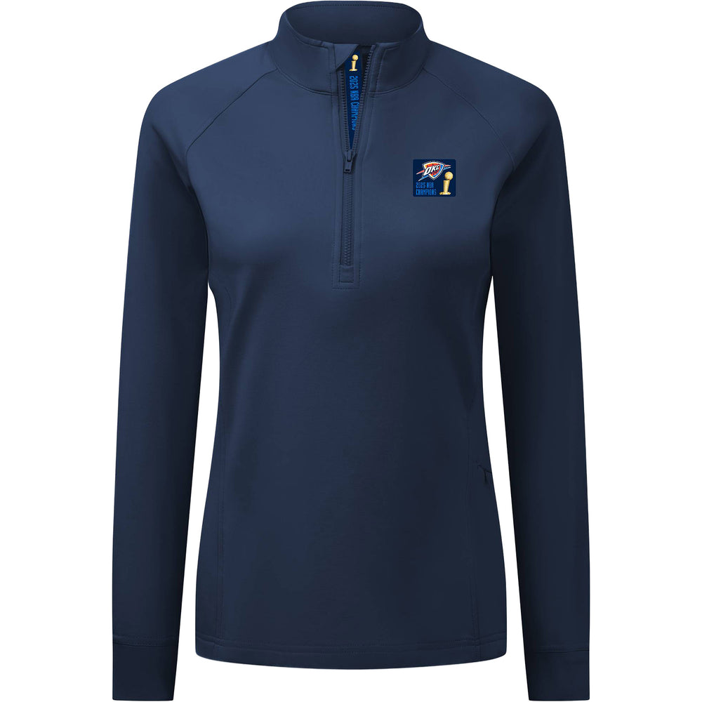 Ladies Oklahoma City Thunder 2025 NBA Champions Essence 1/4 Zip Jacket