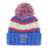 OKC THUNDER 47 BRAND EMMA CUFF POM KNIT in Blue - Back View