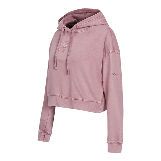 Ladies Oklahoma City Thunder Enzyme Washed Sweatshirt in Pink - Front Left View