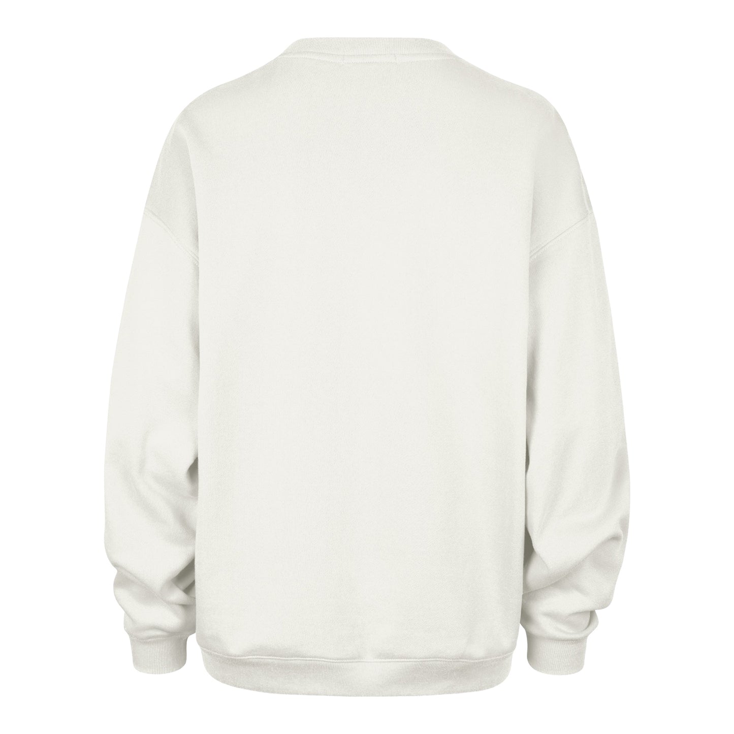 Ladies OKC Thunder 47 Brand Oversized Arch Cloud Crewneck in White - Back view