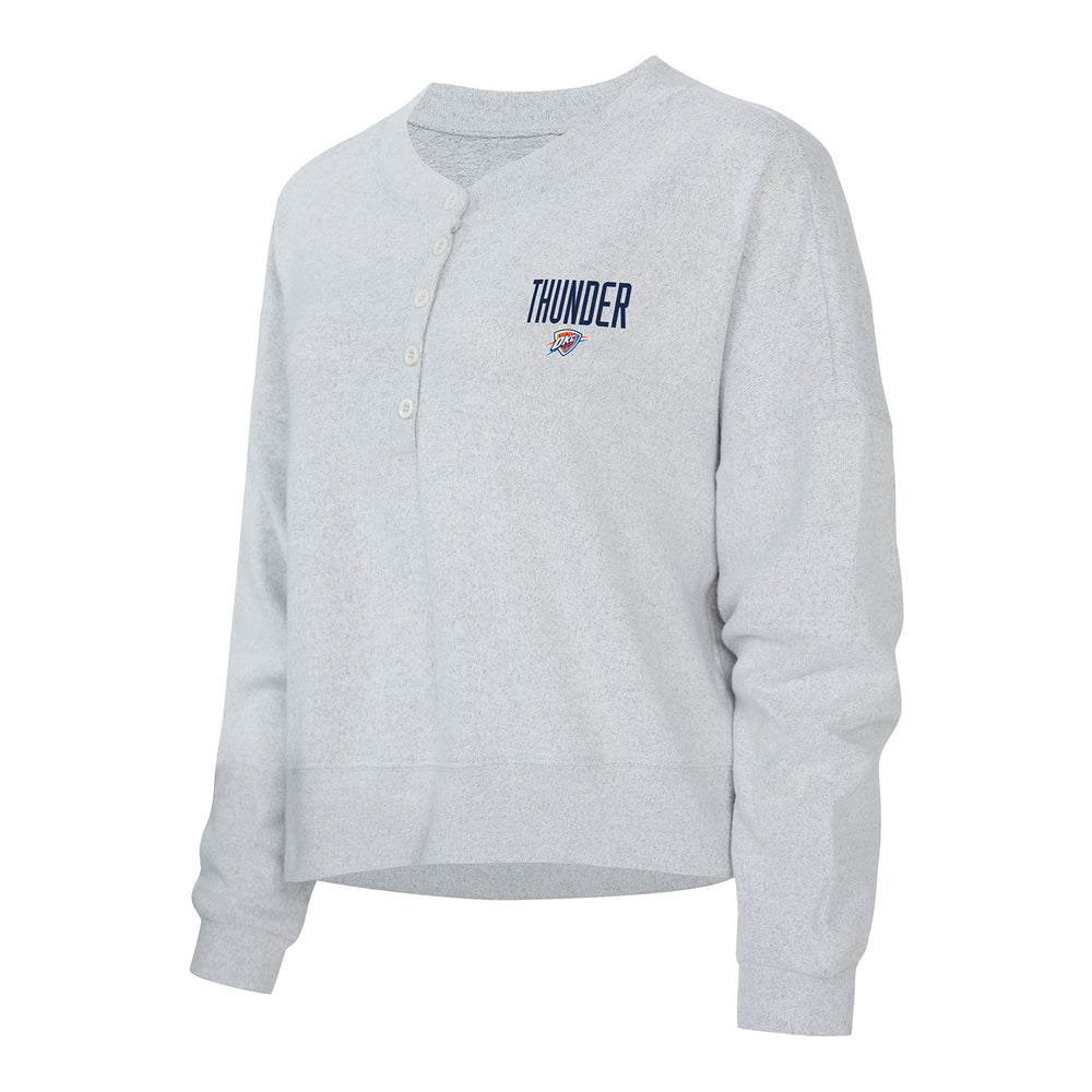 Ladies Oklahoma City Thunder Concepts Sport Ashford Long Sleeve Grey T-Shirt