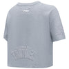 Ladies Oklahoma City Thunder Pro Standard Reverse French Terry Boxed T-Shirt in Grey - Back View