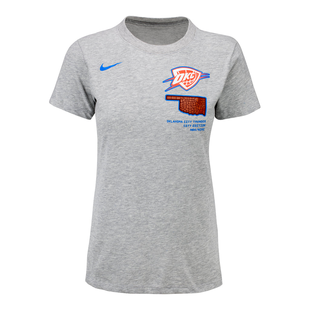 LADIES OKLAHOMA CITY THUNDER 2022 2023 CITY EDITION T SHIRT Official OKC Thunder Shop