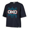 Ladies 2025-26 Oklahoma City Thunder Played Up T-Shirt in Navy - Front View