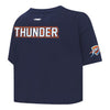 Ladies 2025-26 Oklahoma City Thunder Boxy T-Shirt in Blue - Back View