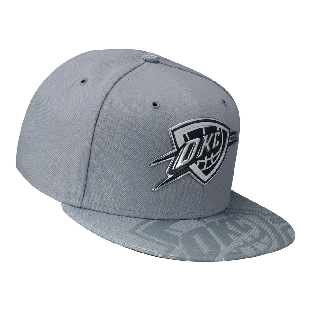 NEW ERA THUNDER ALL STAR FITTED HAT IN SILVER - ANGLED RIGHT SIDE VIEW