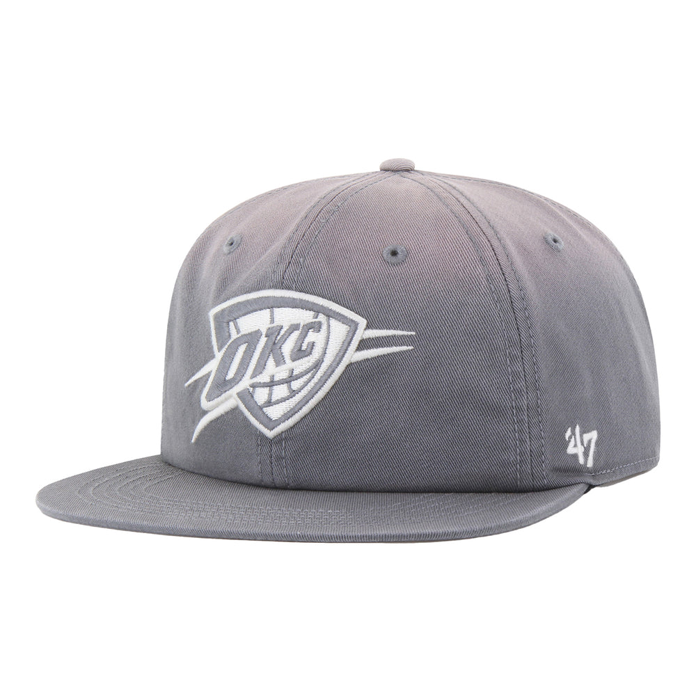 OKC THUNDER 47 BRAND WASHED GREY CAPTAIN SNAPBACK
