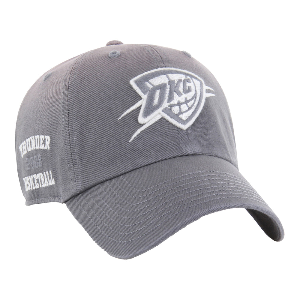 OKC THUNDER 47 BRAND WASHED GREY ADJUSTABLE CLEAN UP - Front Right View