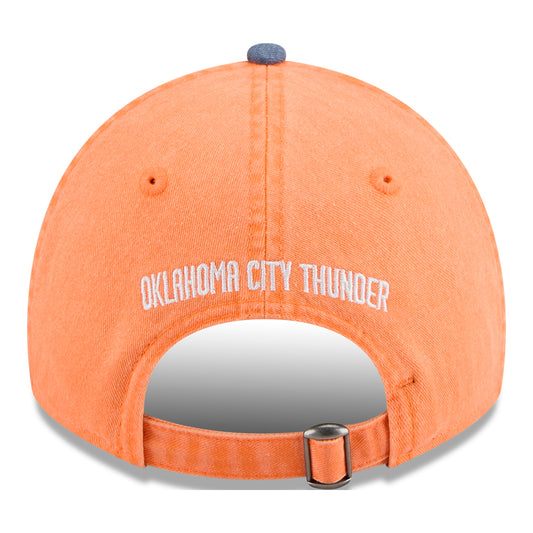 OKC THUNDER NEW ERA 920 WASHED TWO-TONE HAT in Orange - Back View
