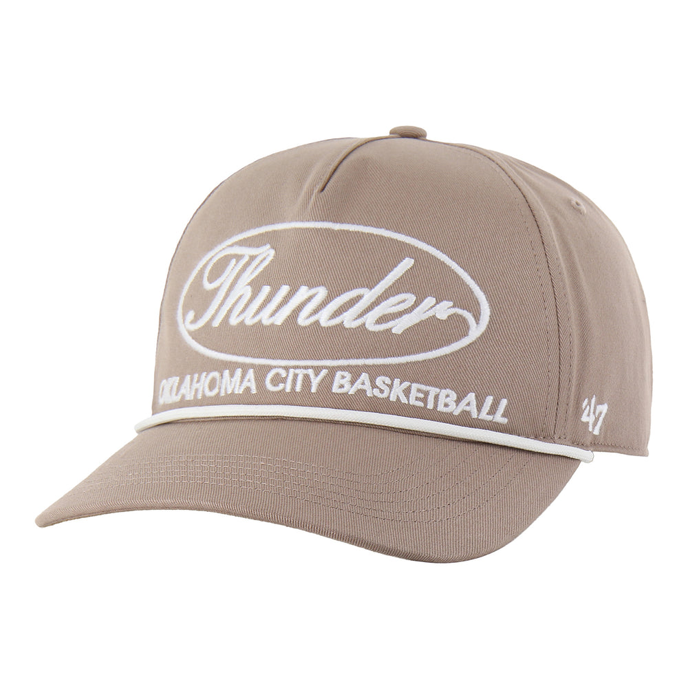 OKC THUNDER 47 BRAND FOUNDATION BROWN HITCH RF ROPE SNAPBACK