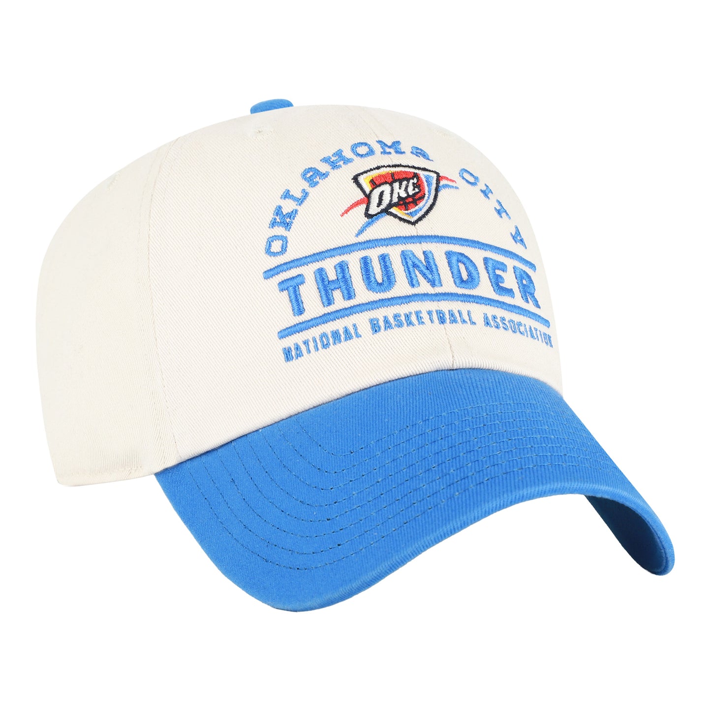 OKC THUNDER 47 BRAND WINDHAM CLEAN UP HAT in White - Front Right View