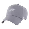 OKC THUNDER 47 BRAND CLEAN UP GREY FOUNDATION HAT in Grey - Front Left Angle