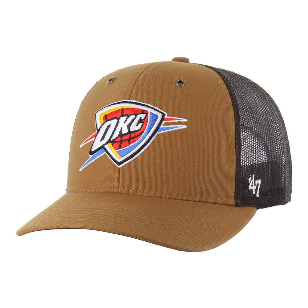 OKC THUNDER 47 BRAND CARHARTT BROWN TRUCKER