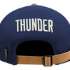 OKC THUNDER PRO STANDARD SUEDE PRO PINCH NAVY SNAPBACK in Navy - Back View