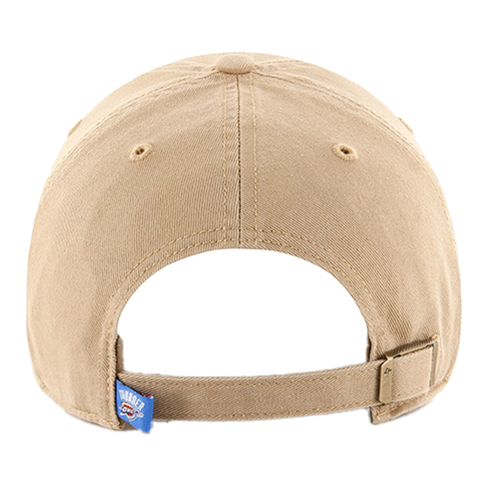 OKC Thunder 47 Brand Khaki Clean Up Adjustable Hat - Back View