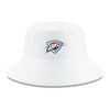 OKC Thunder New Era White Bucket Hat - Front View
