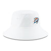 OKC Thunder New Era White Bucket Hat - Front Right View