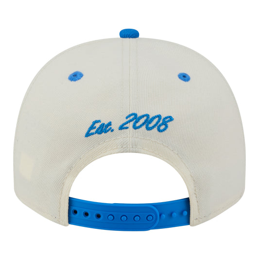 OKC Thunder New Era 9Fifty A-Frame Arched Snap Hat in White - Back View