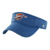 OKC Thunder 47 Brand Primary Clean Up Visor in Blue - Front Left View