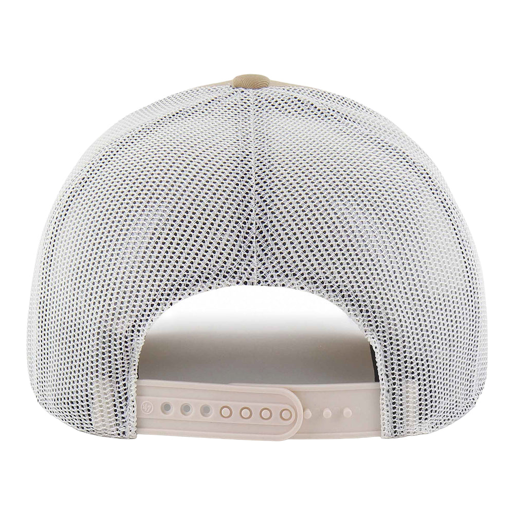 OKC Thunder 47 Brand Huskin Patch Trucker Hat in Tan - Back View