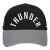 OKC THUNDER PRO STANDARD MODERN ORIGINALS SNAPBACK IN BLACK - FRONT VIEW