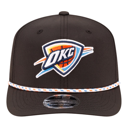 OKC Thunder New Era 9Seventy Stretch Snap Rope Black Hat