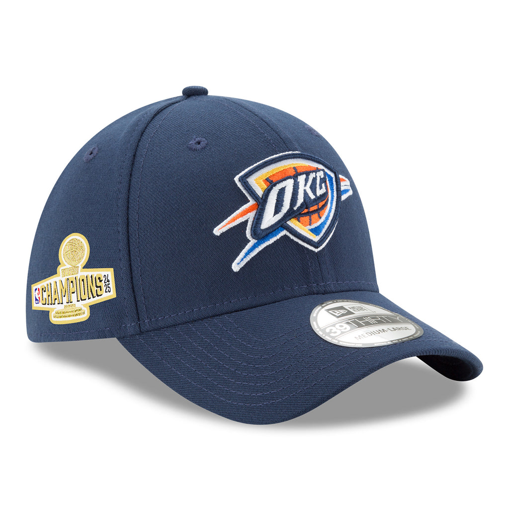 OKC THUNDER 2025 NBA CHAMPIONS 3930 SIDE PATCH FLEX-FIT HAT