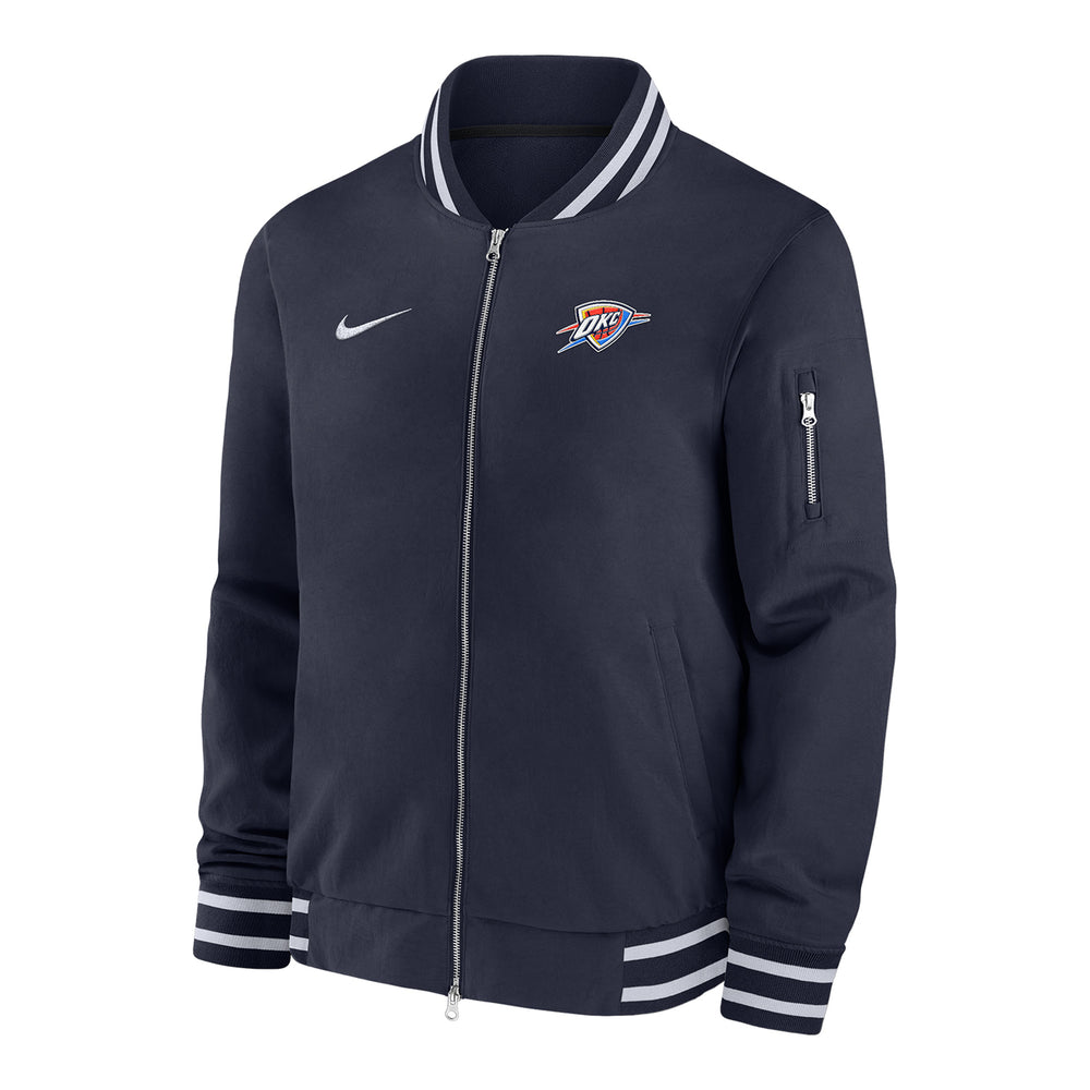 OKC THUNDER NIKE RIBBED BOMBER JACKET