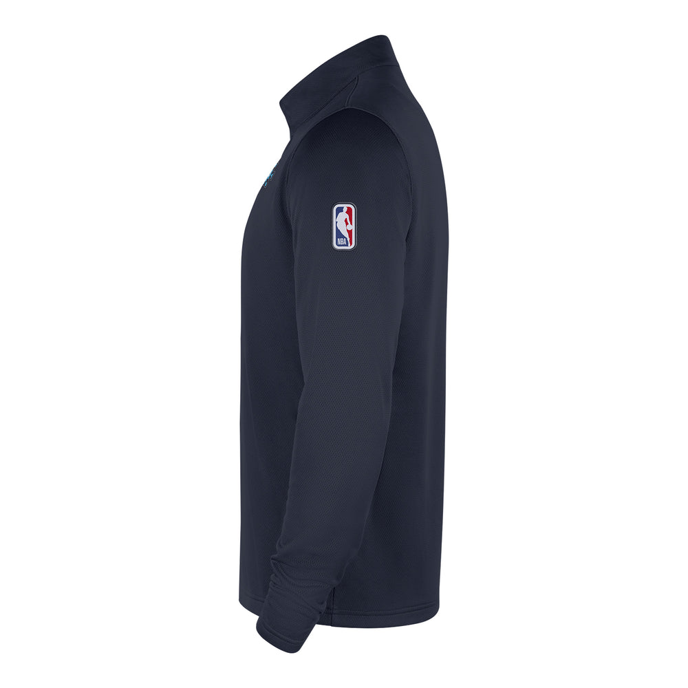 2025-26 CITY EDITION OKC THUNDER NIKE AUTHENTIC 1/4-ZIP JACKET in Blue - Side View