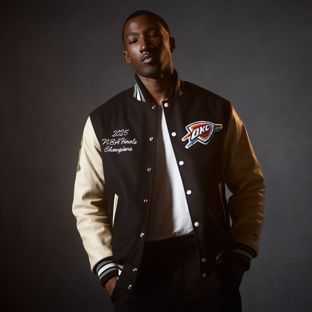 OKC THUNDER 2025 NBA CHAMPIONS COLLECTOR'S VARSITY JACKET
