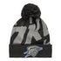 NEW ERA THUNDER WHIZ KNIT HAT in black and grey - front view