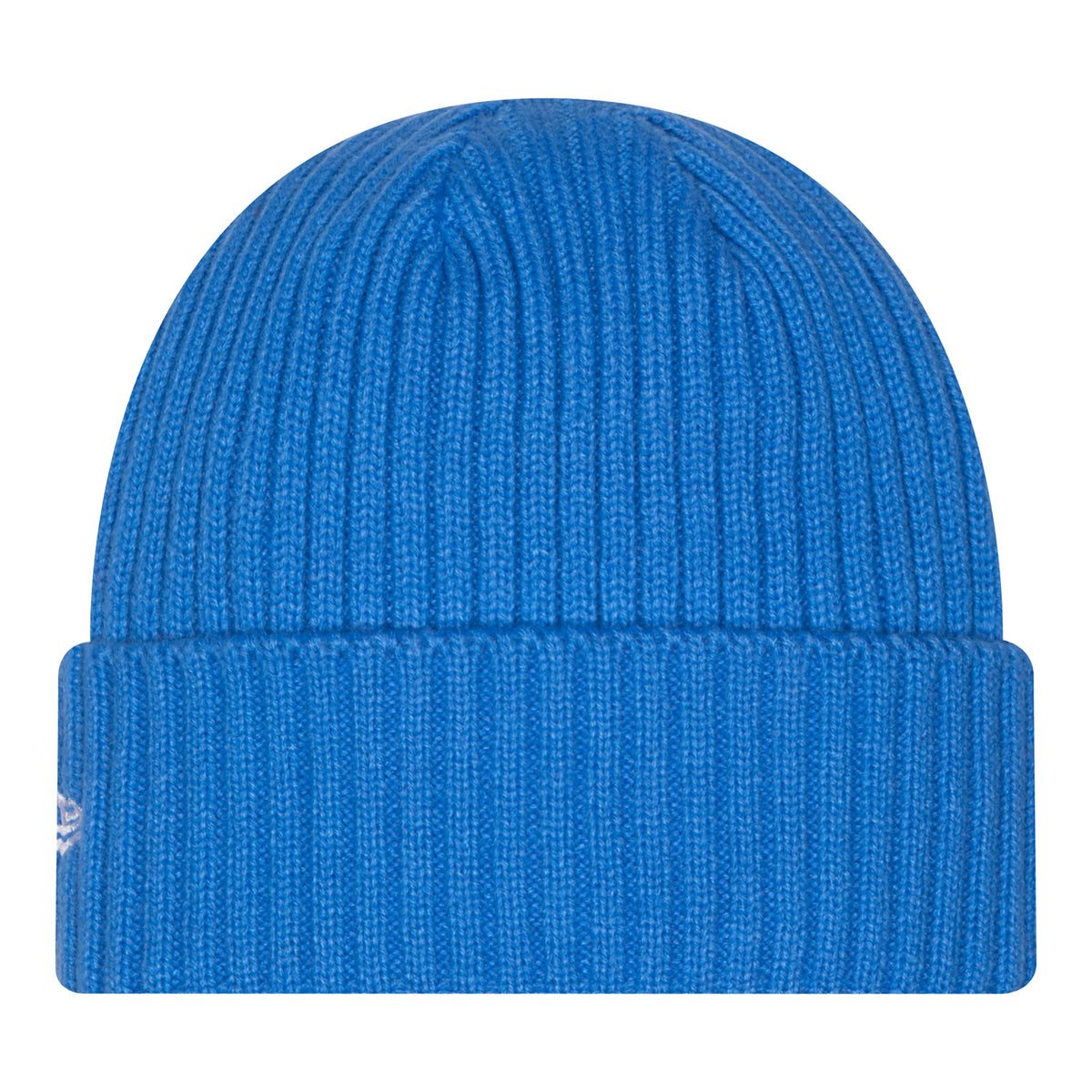 OKC Thunder New Era Rhinestone Patch Cuff Knit Hat in Blue - Back View