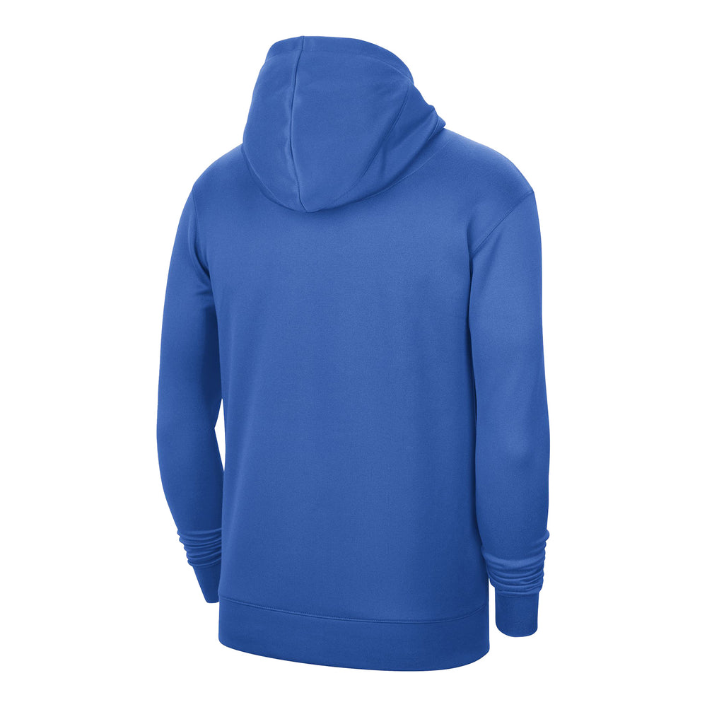 OKC THUNDER NIKE SPOTLIGHT TEAM HOODED SWEATSHIRT IN BLUE - BACK VIEW